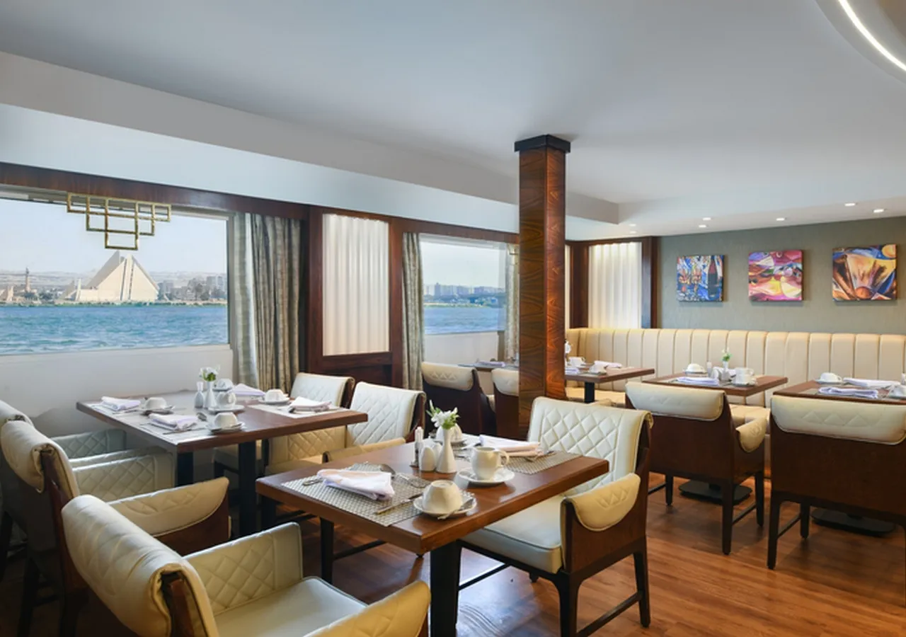 Restaurant aboard the HS Sindbad Nile Cruise Nile cruise